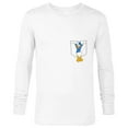 thumbnail image 1 of Disney Mickey & Friends Donald Duck Small Pocket - Long Sleeve T-Shirt for Men - Customized-White, 1 of 5