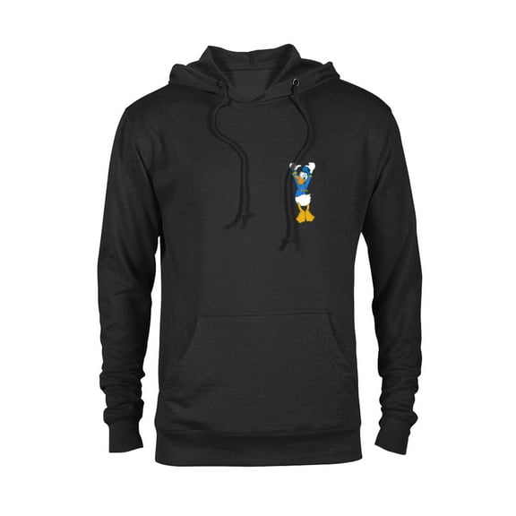 Disney Mickey & Friends Donald Duck Small Pocket - Pullover Hoodie for Adults - Customized-Black
