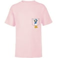 thumbnail image 1 of Disney Mickey & Friends Donald Duck Small Pocket - Short Sleeve T-Shirt for Kids - Customized-Soft Pink, 1 of 5