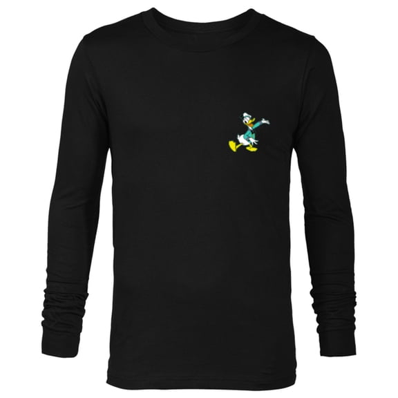 Disney Mickey & Friends Donald Duck Small Pose - Long Sleeve T-Shirt for Men - Customized-Black