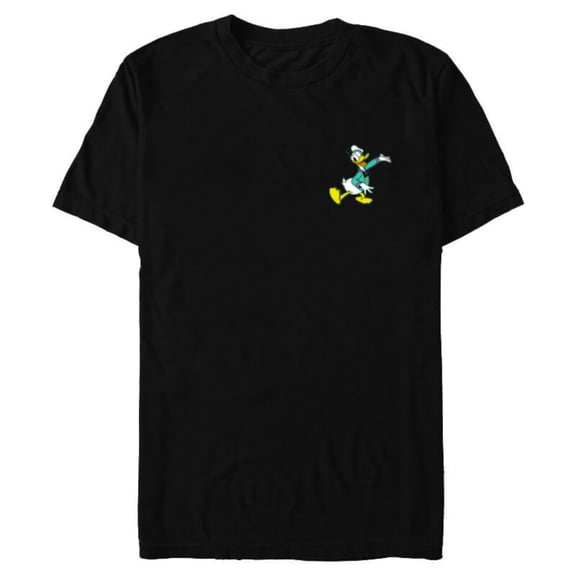 Disney Mickey & Friends Donald Duck Small Pose - Short Sleeve Blended T-Shirt for Adults - Customized-Black