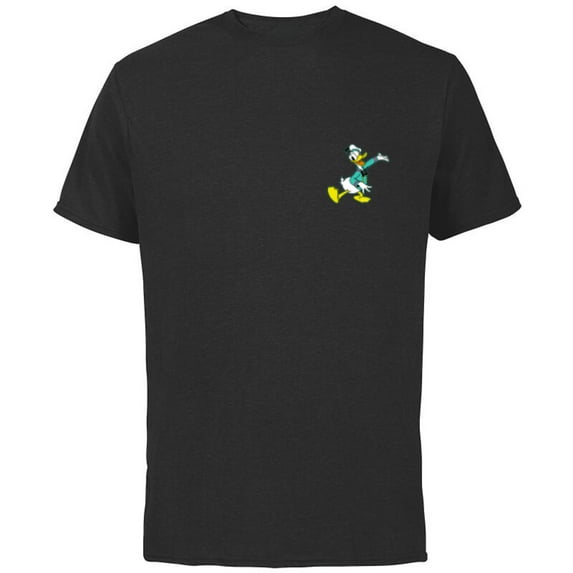 Disney Mickey & Friends Donald Duck Small Pose - Short Sleeve Cotton T-Shirt for Adults - Customized-Black