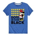 thumbnail image 1 of Disney - Mickey & Friends - Dots Are The New Black - Minnie Mouse - Toddler And Youth Short Sleeve Graphic T-Shirt, 1 of 5