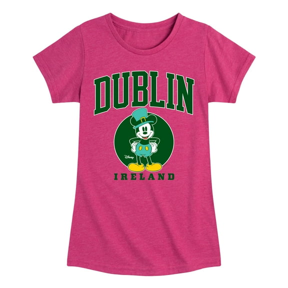Disney - Mickey & Friends - Dublin Ireland - Irish Mickey - Toddler And Youth Girls Short Sleeve Graphic T-Shirt