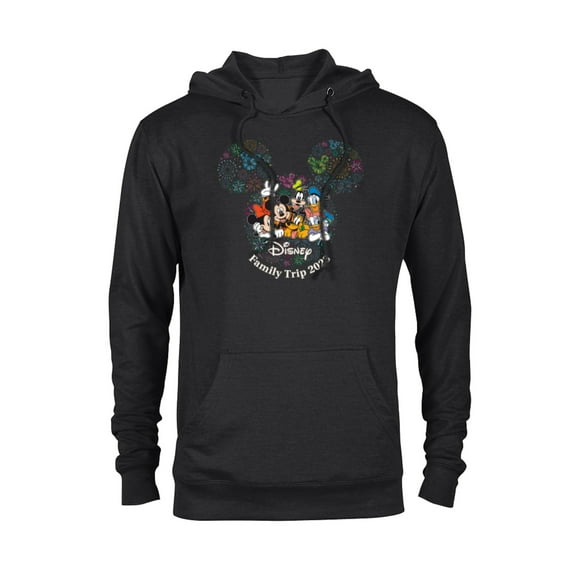 Disney Mickey & Friends Family Trip 2023 Vacation Fireworks - Pullover Hoodie for Adults - Customized-Black