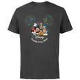 thumbnail image 1 of Disney Mickey & Friends Family Trip 2023 Vacation Fireworks - Short Sleeve Cotton T-Shirt for Adults - Customized-Charcoal, 1 of 5