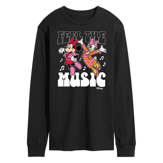 Disney - Mickey & Friends - Feel the Music - Daisy & Minnie Dances - Men's Long Sleeve T-Shirt