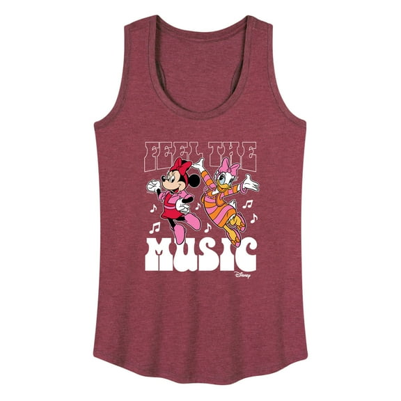 Disney - Mickey & Friends - Feel the Music - Daisy & Minnie Dances - Women's Racerback Tank Top