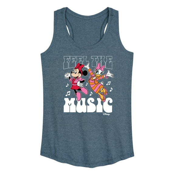 Disney - Mickey & Friends - Feel the Music - Daisy & Minnie Dances - Women's Racerback Tank Top