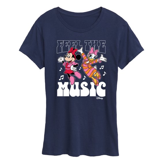 Disney - Mickey & Friends - Feel the Music - Daisy & Minnie Dances - Women's Short Sleeve Graphic T-Shirt