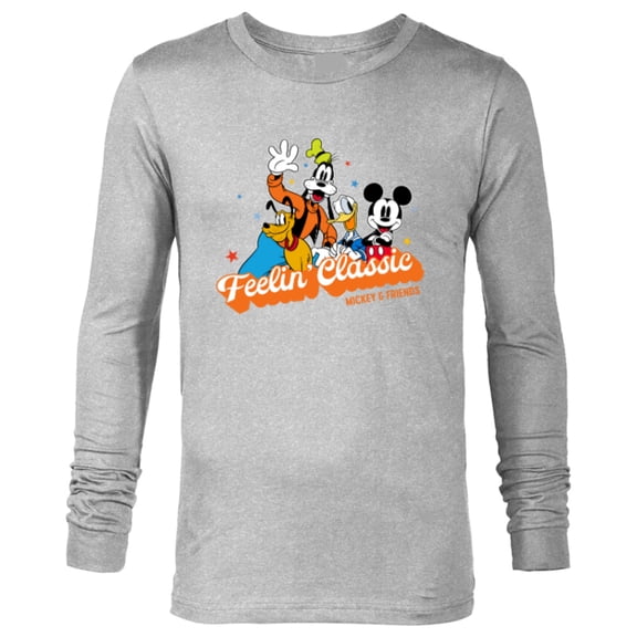 Disney Mickey & Friends Feelin’ Classic Retro Vintage - Long Sleeve T-Shirt for Men - Customized-Athletic Heather