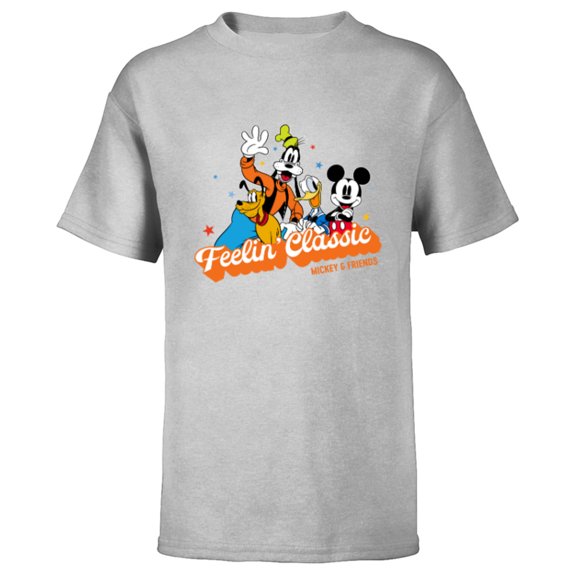 Disney Mickey & Friends Feelin’ Classic Retro Vintage - Short Sleeve T-Shirt for Kids - Customized-Athletic Heather
