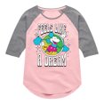 thumbnail image 1 of Disney - Mickey & Friends - Feels Like a Dream - Toddler And Youth Girls Raglan Graphic T-Shirt, 1 of 5