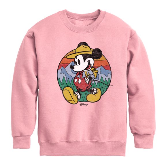 Disney - Mickey & Friends - Going on a Hike through the Woods - Toddler And Youth Crewneck Fleece Sweatshirt