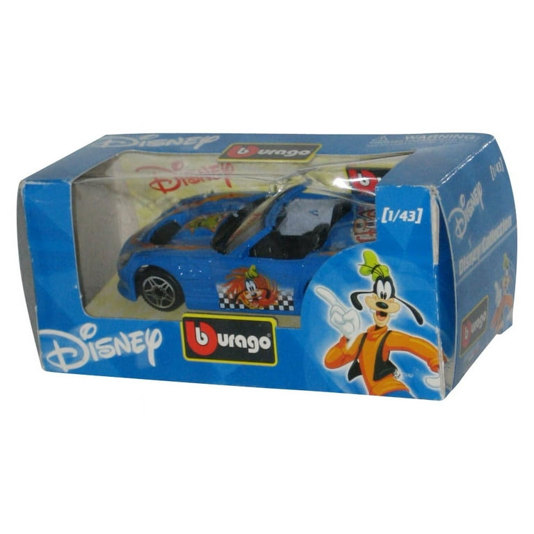 Disney Mickey & Friends Goofy 1/43 Burago Blue Die-Cast Metal Toy Car -  (Minor Wear)