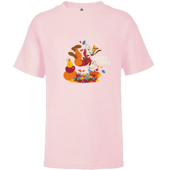Disney Mickey & Friends Goofy Gourd Times in the Fall - Short Sleeve T-Shirt for Kids - Customized-Soft Pink