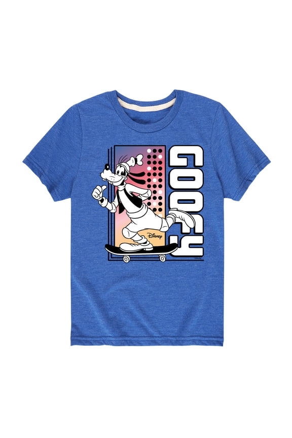 - Mickey & Friends - Goofy Skateboarding - 90's Style - Toddler And Youth Short Sleeve Graphic T-Shirt