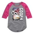thumbnail image 1 of Disney - Mickey & Friends - Goofy - Skater - Toddler And Youth Girls Raglan Graphic T-Shirt, 1 of 5