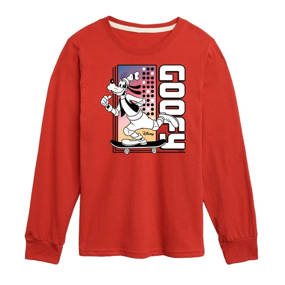 Disney - Mickey & Friends - Goofy - Skater - Toddler And Youth Long Sleeve Graphic T-Shirt