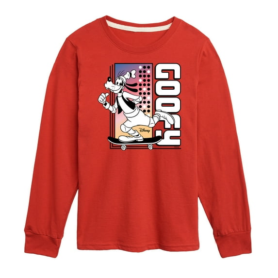 Disney - Mickey & Friends - Goofy - Skater - Toddler And Youth Long Sleeve Graphic T-Shirt