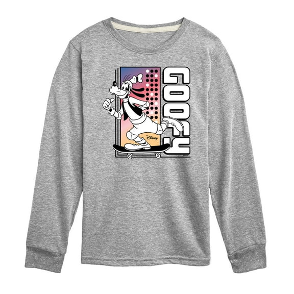 Disney - Mickey & Friends - Goofy - Skater - Toddler And Youth Long Sleeve Graphic T-Shirt