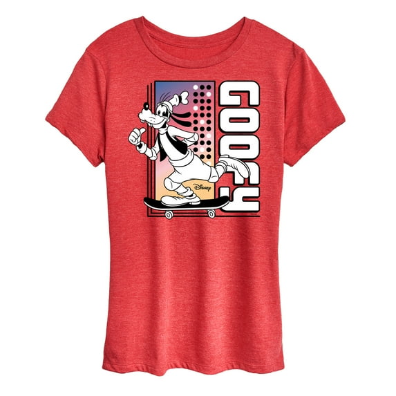 Disney - Mickey & Friends - Goofy Skating - Retro Style - Women's Short Sleeve Graphic T-Shirt