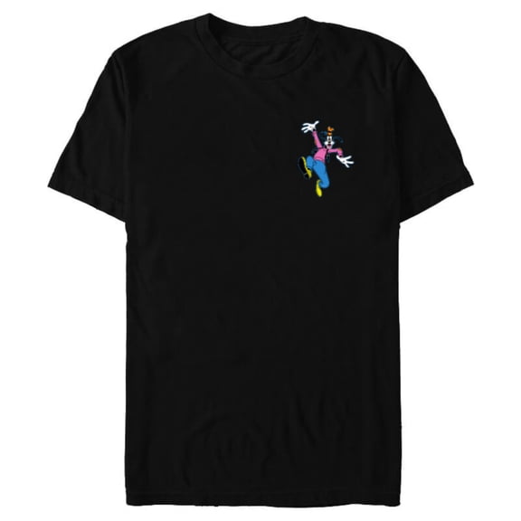Disney Mickey & Friends Goofy Small Pose - Short Sleeve Blended T-Shirt for Adults - Customized-Black