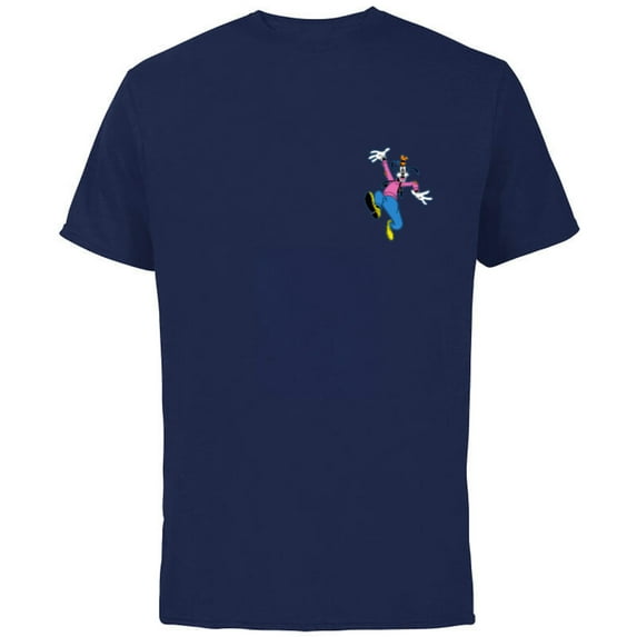 Disney Mickey & Friends Goofy Small Pose - Short Sleeve Cotton T-Shirt for Adults - Customized-Navy