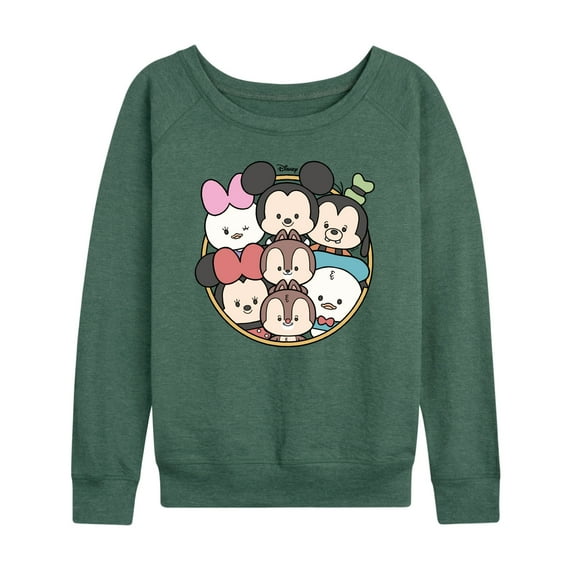 Disney - Mickey Friends Group - Women's Lightweight French Terry Long Sleeve Shirt