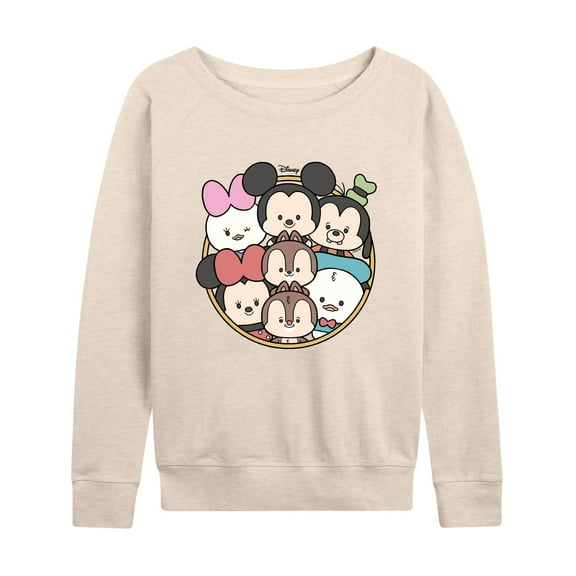 Disney - Mickey Friends Group - Women's Lightweight French Terry Long Sleeve Shirt