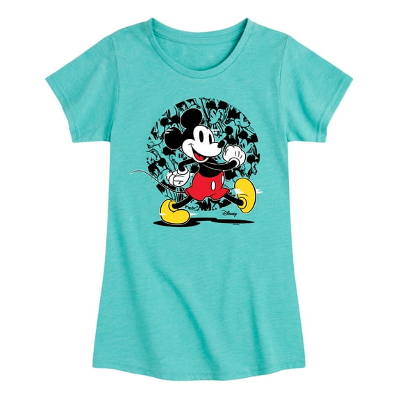 Disney - Mickey & Friends - Happy Mickey - Toddler And Youth Girls Short Sleeve Graphic T-Shirt