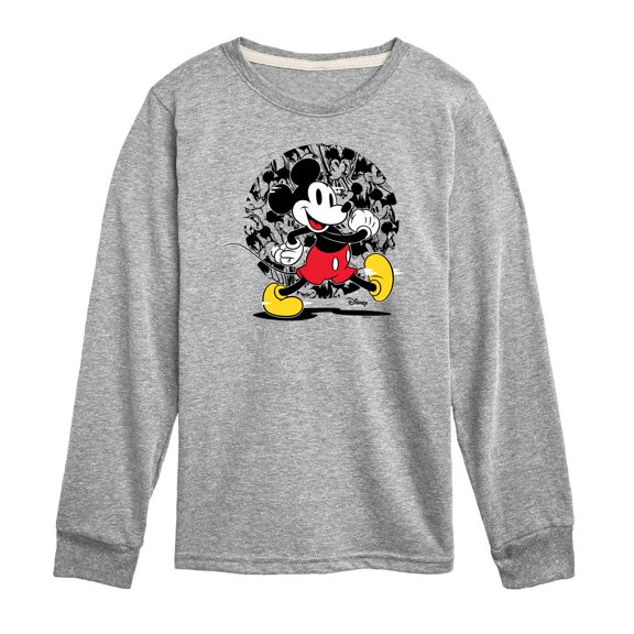 Disney - Mickey & Friends - Happy Mickey - Toddler And Youth Long Sleeve Graphic T-Shirt