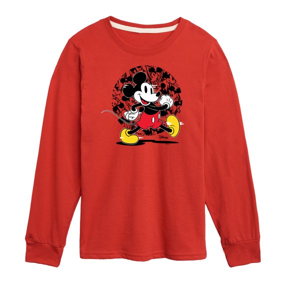 Disney - Mickey & Friends - Happy Mickey - Toddler And Youth Long Sleeve Graphic T-Shirt