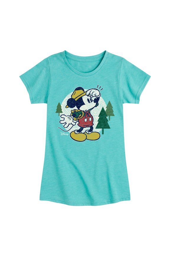 - Mickey & Friends - Hiking & Camping - Possible Wrong Turn - Toddler And Youth Girls Short Sleeve Graphic T-Shirt