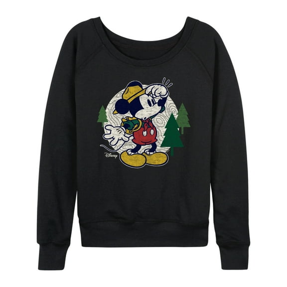 Disney - Mickey & Friends - Hiking & Camping - Possible Wrong Turn - Women's Lightweight French Terry Long Sleeve Shirt