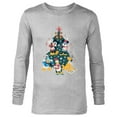 thumbnail image 1 of Disney Mickey & Friends Holiday Retro Christmas Tree Carols - Long Sleeve T-Shirt for Men - Customized-Athletic Heather, 1 of 5