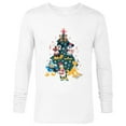 thumbnail image 1 of Disney Mickey & Friends Holiday Retro Christmas Tree Carols - Long Sleeve T-Shirt for Men - Customized-White, 1 of 5