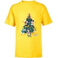 thumbnail image 1 of Disney Mickey & Friends Holiday Retro Christmas Tree Carols - Short Sleeve T-Shirt for Kids - Customized-Yellow, 1 of 5