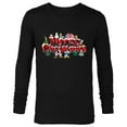 thumbnail image 1 of Disney Mickey & Friends Holidays Snow-Capped Merry Christmas - Long Sleeve T-Shirt for Men - Customized-Black, 1 of 5