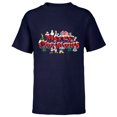 thumbnail image 1 of Disney Mickey & Friends Holidays Snow-Capped Merry Christmas - Short Sleeve T-Shirt for Kids - Customized-Navy, 1 of 5