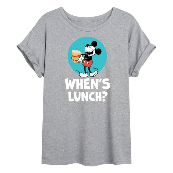Disney - Mickey & Friends - Hungry Mickey - When's Lunch - Women's Oversized T-Shirt