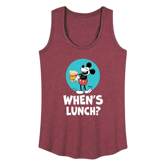 Disney - Mickey & Friends - Hungry Mickey - When's Lunch - Women's Racerback Tank Top