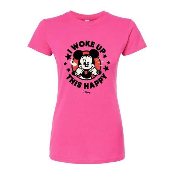 Disney - Mickey & Friends - I Woke Up This Happy - Wink - Juniors Fitted Graphic T-Shirt