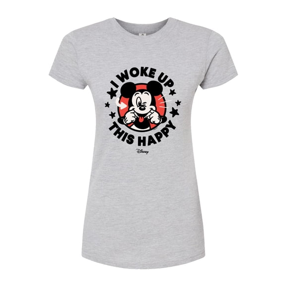 Disney - Mickey & Friends - I Woke Up This Happy - Wink - Juniors Fitted Graphic T-Shirt
