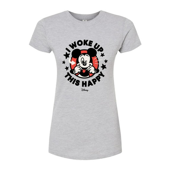Disney - Mickey & Friends - I Woke Up This Happy - Wink - Juniors Fitted Graphic T-Shirt