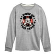 thumbnail image 1 of Disney - Mickey & Friends - I Woke Up This Happy - Wink - Toddler And Youth Long Sleeve Graphic T-Shirt, 1 of 5