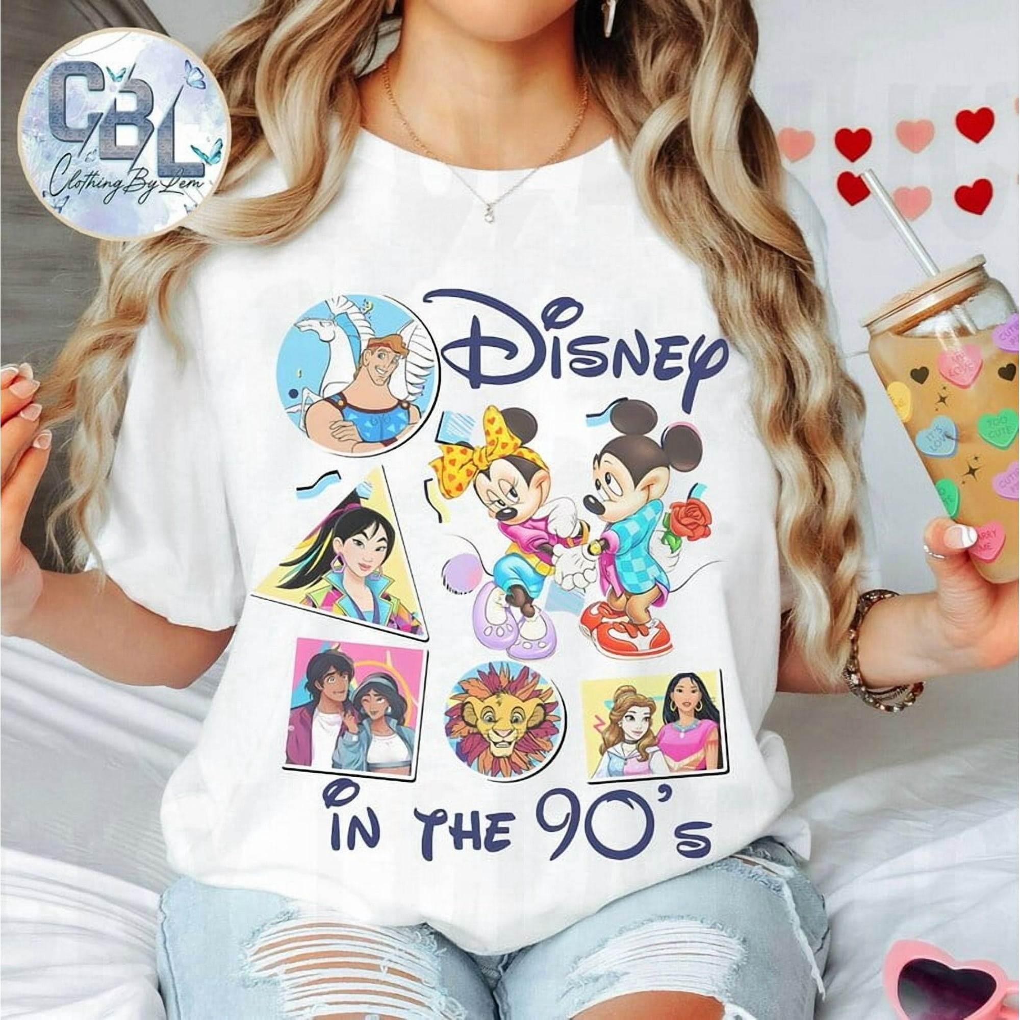Disney Mickey & Friends In The 90S Shirt, Hercules Simba Pocahontas ...