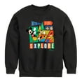 thumbnail image 1 of Disney - Mickey & Friends - It's Fun To Explore - Youth Crewneck Fleece Sweatshirt, 1 of 5