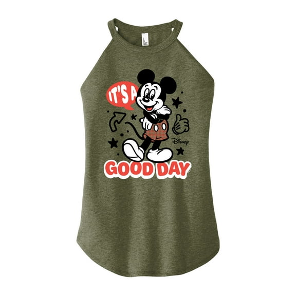Disney - Mickey & Friends - It's a Good Day - Juniors High Neck Tank Top