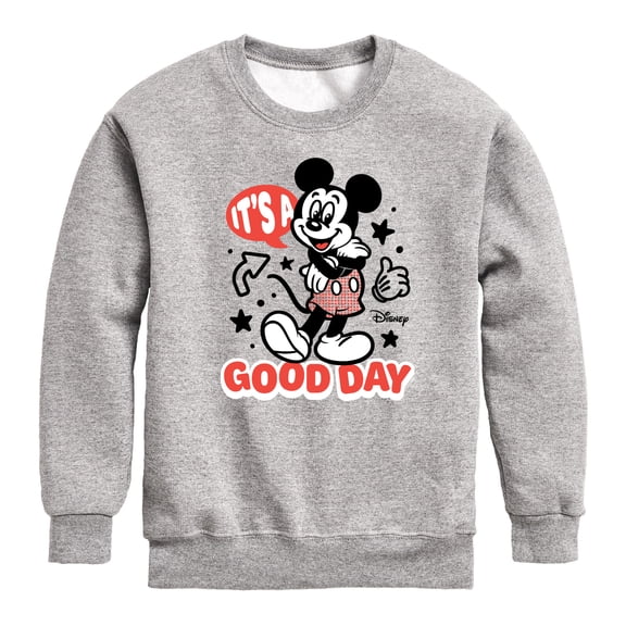 Disney - Mickey & Friends - It's a Good Day - Toddler And Youth Crewneck Fleece Sweatshirt